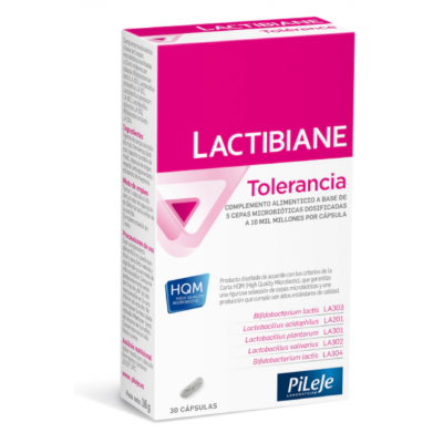 Comprar LACTIBIANE TOLERANCIA 2.5 G 30 CAPSULAS al mejor precio en NuestraFarma, tu farmacia online
