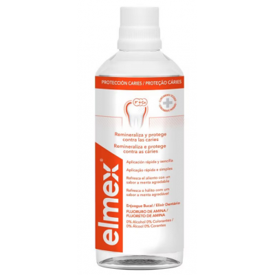 Comprar ELMEX ENJUAGUE BUCAL PROTECCION CARIES 400 ML al mejor precio en NuestraFarma, tu farmacia online