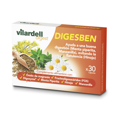 Comprar VILARDELL DIGEST DIGESBEN 30 CAPSULAS al mejor precio en NuestraFarma, tu farmacia online