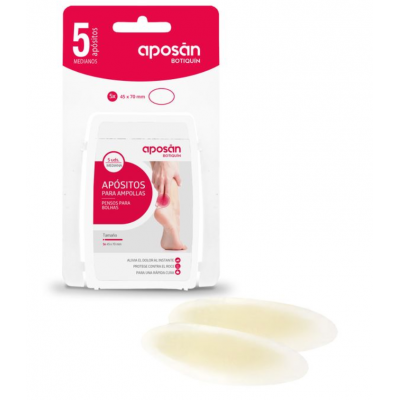 Comprar APOSAN BOTIQUIN APOSITOS PARA AMPOLLAS TAMAÑO MEDIANO 5 UNIDADES al mejor precio en NuestraFarma, tu farmacia online