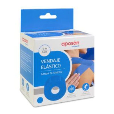 Comprar APOSAN DYNAMIC VENDAJE ELASTICO 5 M X 5 CM COLOR AZUL al mejor precio en NuestraFarma, tu farmacia online