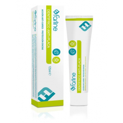 Comprar FARLINE DENTIFRICO ANTIPLACA MENTA Y ALOE VERA 125 ML al mejor precio en NuestraFarma, tu farmacia online