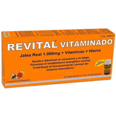 Comprar REVITAL VITAMINADO 20 VIALES BEBIBLES al mejor precio en NuestraFarma, tu farmacia online