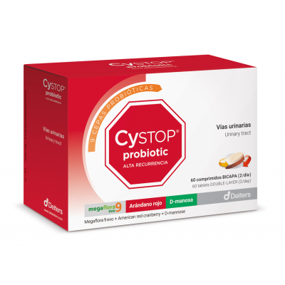 Comprar CYSTOP PROBIOTIC ALTA RECURRENCIA 60 COMPRIMIDOS BICAPA al mejor precio en NuestraFarma, tu farmacia online