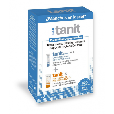 Comprar TANIT PLUS CREMA ESPECIAL DESPIGMENTANTE 15 ML + TANIT FILTRO SOLAR HIDRATANTE 50 ML PACK al mejor precio en NuestraFarma, tu farmacia online