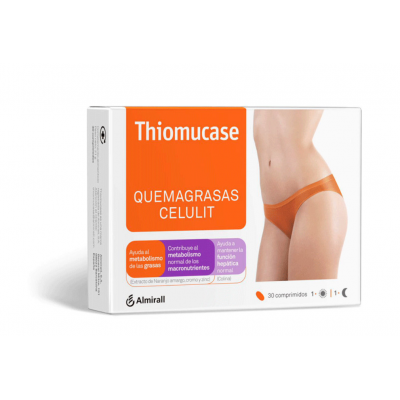 Comprar THIOMUCASE QUEMAGRASAS CELULIT 30 COMPRIMIDOS al mejor precio en NuestraFarma, tu farmacia online