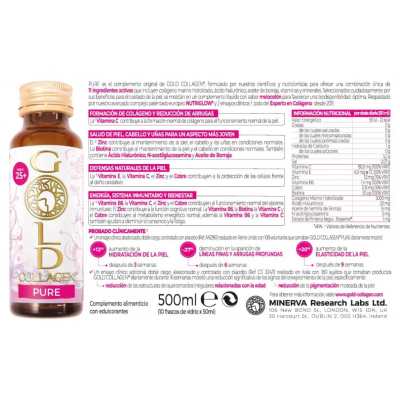 Comprar GOLD COLLAGEN PURE 10 FRASCOS MONODOSIS 50 ML al mejor precio en NuestraFarma, tu farmacia online