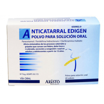 Comprar ANTICATARRAL EDIGEN 20 SOBRES POLVO PARA SOLUCION ORAL al mejor precio en NuestraFarma, tu farmacia online