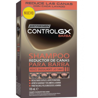 JUST FOR MEN CONTROL GX REDUCTOR DE CANAS CHAMPU PARA BARBA 118 ML