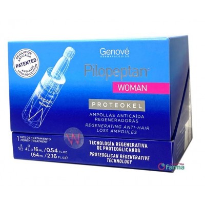 Comprar PILOPEPTAN WOMAN PROTEOKEL AMPOLLAS ANTICAIDA REGENERADORAS 1 MES DE TRATAMIENTO al mejor precio en NuestraFarma, tu farmacia online