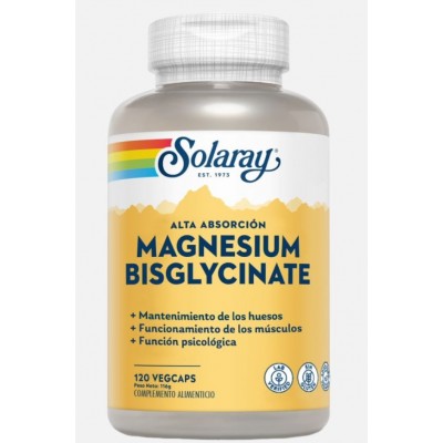 Comprar SOLARAY MAGNESIO BISGLICINATO 120 CAPSULAS VEGETALES al mejor precio en NuestraFarma, tu farmacia online