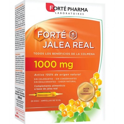 Comprar FORTÉ JALEA REAL 1000 MG 20 AMPOLLAS 10 ML al mejor precio en NuestraFarma, tu farmacia online