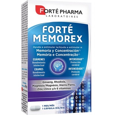 Comprar FORTÉ MEMOREX 30 CAPSULAS al mejor precio en NuestraFarma, tu farmacia online
