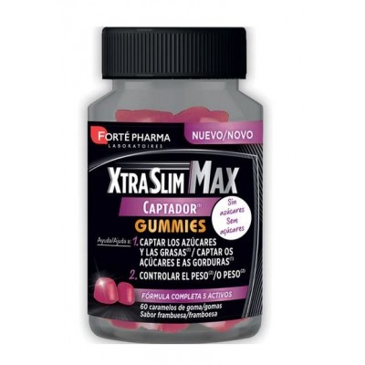 Comprar FORTÉ PHARMA XTRASLIM MAX CAPTADOR GUMMIES 60 CARAMELOS DE GOMA al mejor precio en NuestraFarma, tu farmacia online