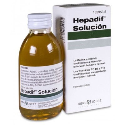 Comprar HEPADIF SOLUCION 150 ML al mejor precio en NuestraFarma, tu farmacia online
