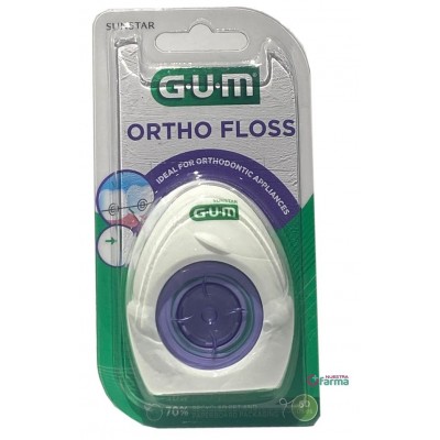 Comprar GUM ORTHO FLOSS SEDA DENTAL ORTODONCIAS SIN CERA 1 ENVASE al mejor precio en NuestraFarma, tu farmacia online