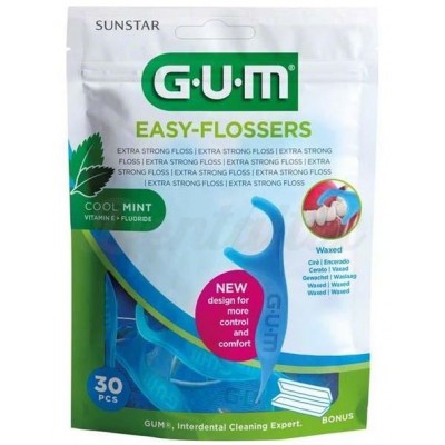 Comprar GUM EASY-FLOSSERS APLICADORES DE SEDA DENTAL 30 UNIDADES al mejor precio en NuestraFarma, tu farmacia online