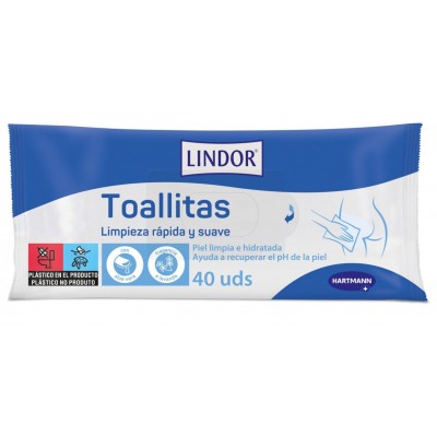 Comprar LINDOR TOALLITAS HIGIENICAS 40 TOALLITAS al mejor precio en NuestraFarma, tu farmacia online