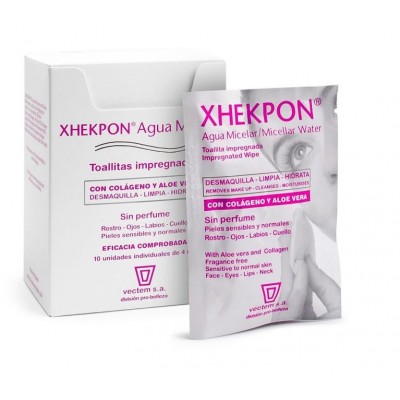 Comprar XHEKPON AGUA MICELAR TOALLITAS IMPREGNADAS 10 UNIDADES al mejor precio en NuestraFarma, tu farmacia online