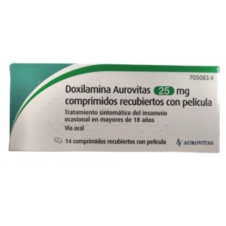 DOXILAMINA AUROVITAS 25 MG 14 COMPRIMIDOS RECUBIERTOS