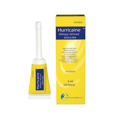 Comprar HURRICAINE 200 MG/G GEL BUCAL 1 TUBO 6 ML al mejor precio en NuestraFarma, tu farmacia online