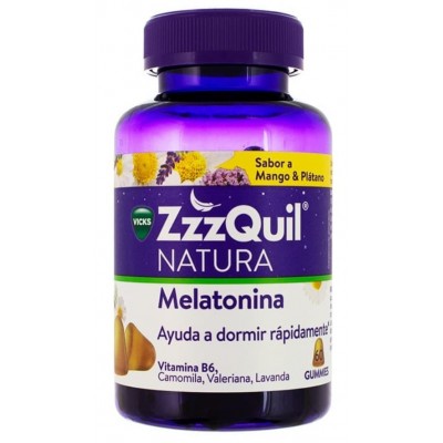 Comprar ZZZQUIL NATURA SABOR MANGO & PLATANO 60 GUMMIES al mejor precio en NuestraFarma, tu farmacia online