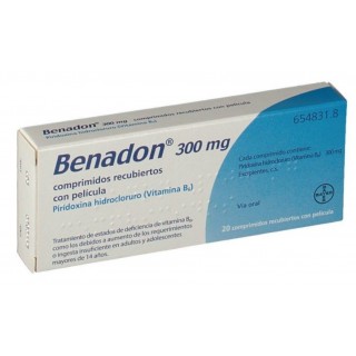 BENADON 300 mg 20 COMPRIMIDOS RECUBIERTOS
