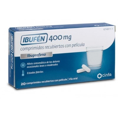 Comprar IBUFEN 400 MG 20 COMPRIMIDOS RECUBIERTOS al mejor precio en NuestraFarma, tu farmacia online