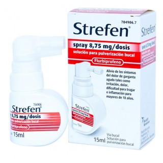 STREFEN SPRAY 8,75 mg/DOSIS SOLUCION PARA PULVERIZACION BUCAL 1 FRASCO 15 ml (SABOR MENTA)