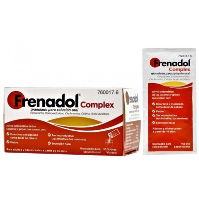 Comprar FRENADOL COMPLEX 10 SOBRES GRANULADO PARA SOLUCION ORAL al mejor precio en NuestraFarma, tu farmacia online