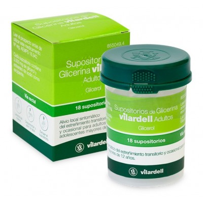 Comprar SUPOSITORIOS DE GLICERINA VILARDELL ADULTOS 3 G 18 SUPOSITORIOS al mejor precio en NuestraFarma, tu farmacia online