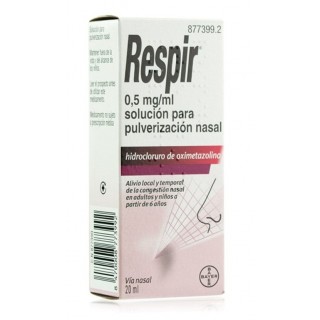 RESPIR 0,5 mg/ml SOLUCION PARA PULVERIZACION NASAL 1 FRASCO 20 ml + BOMBA PULVERIZADORA