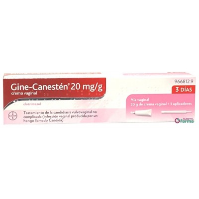 Comprar GINE-CANESTEN 20 MG/G CREMA VAGINAL 1 TUBO 20 G al mejor precio en NuestraFarma, tu farmacia online