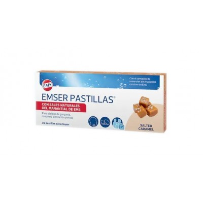 Comprar EMSER PASTILLAS SALTED CARAMEL 30 PASTILLAS PARA CHUPAR al mejor precio en NuestraFarma, tu farmacia online