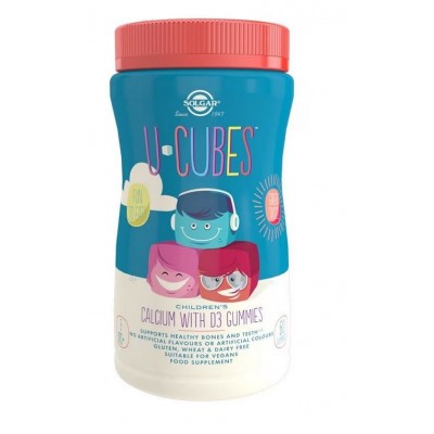Comprar SOLGAR U-CUBES CALCIO Y VITAMINA D3 60 GOMINOLAS al mejor precio en NuestraFarma, tu farmacia online