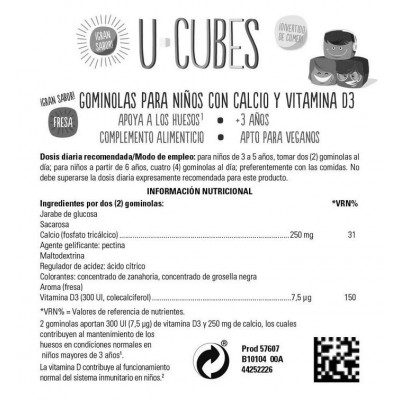 Comprar SOLGAR U-CUBES CALCIO Y VITAMINA D3 60 GOMINOLAS al mejor precio en NuestraFarma, tu farmacia online