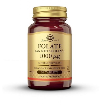 Comprar SOLGAR FOLATO 1000 MCG COMO METAFOLIN 60 COMPRIMIDOS al mejor precio en NuestraFarma, tu farmacia online