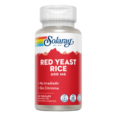Comprar SOLARAY RED YEAST RICE 45 CAPSULAS VEGETALES al mejor precio en NuestraFarma, tu farmacia online