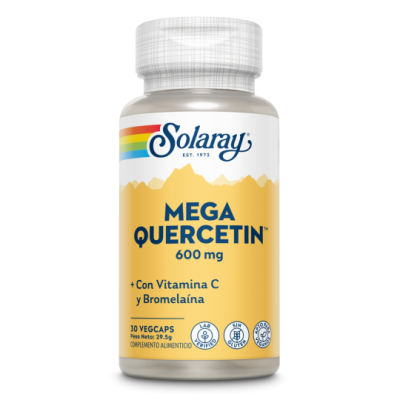 Comprar SOLARAY MEGA QUERCETINA 600 MG SMALL 30 CAPSULAS VEGETALES al mejor precio en NuestraFarma, tu farmacia online
