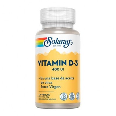 Comprar SOLARAY VITAMIN D3 400UI 120 PERLAS al mejor precio en NuestraFarma, tu farmacia online