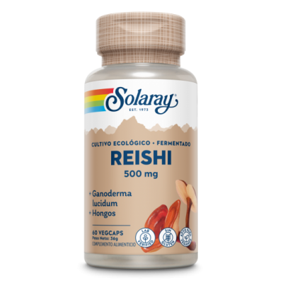 Comprar SOLARAY REISHI 500 MG 60 CAPSULAS VEGETALES al mejor precio en NuestraFarma, tu farmacia online