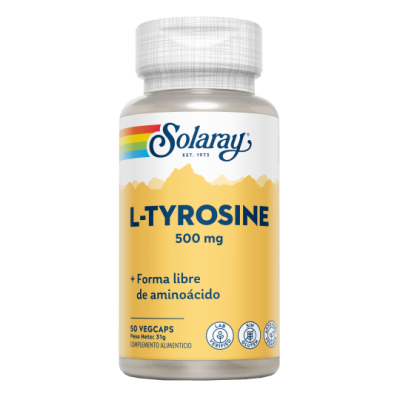 Comprar SOLARY L-TIROSINA 500 MG 50 CAPSULAS VEGETALES al mejor precio en NuestraFarma, tu farmacia online