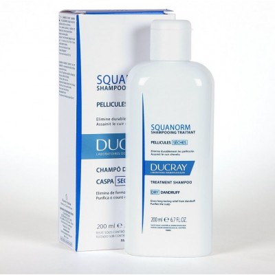 Comprar DUCRAY SQUANORM CHAMPU TRATANTE CASPA SECA 200 ML al mejor precio en NuestraFarma, tu farmacia online
