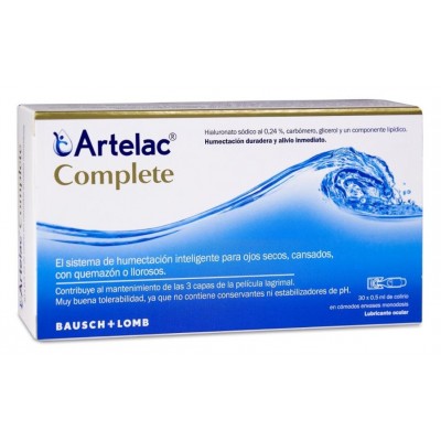 Comprar ARTELAC COMPLETE ESTERIL GOTAS OCULARES 30 MONODOSIS 0,5 ML al mejor precio en NuestraFarma, tu farmacia online