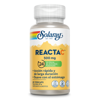 Comprar SOLARAY REACTA-C 500 MG 60 CAPSULAS VEGETALES al mejor precio en NuestraFarma, tu farmacia online