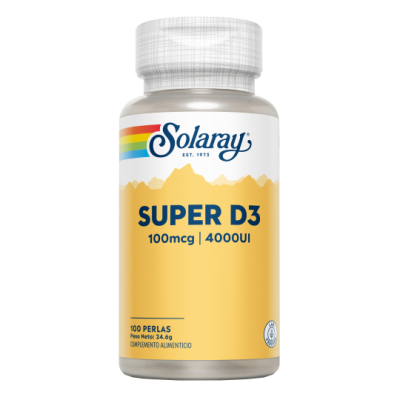 Comprar SOLARAY SUPER D3 4000 UI-100 MCG 100 PERLAS al mejor precio en NuestraFarma, tu farmacia online