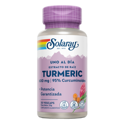 Comprar SOLARAY TURMERIC 600 MG (UNO AL DIA) 30 CAPSULAS VEGETALES al mejor precio en NuestraFarma, tu farmacia online