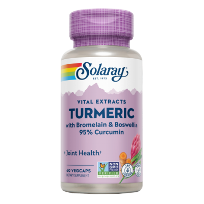Comprar SOLARAY TURMERIC CON BROMELAINA & BOSWELIA 60 CAPSULAS VEGETALES al mejor precio en NuestraFarma, tu farmacia online