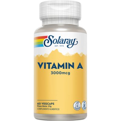 Comprar SOLARAY VITAMINA A 3000 MCG (10.000 UI) 60 CAPSULAS VEGETALES al mejor precio en NuestraFarma, tu farmacia online