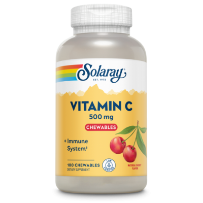 Comprar SOLARAY VITAMINA C 500 MG 100 COMPRIMIDOS MASTICABLES SABOR CEREZA al mejor precio en NuestraFarma, tu farmacia online